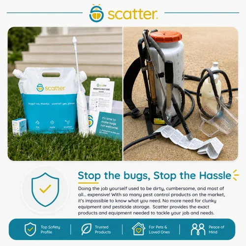 Vista 8 de Scatter Kit de control de plagas de bricolaje - Control de plagas de barrera para el hogar Spray insecticida insecticida de grado profesional ft.