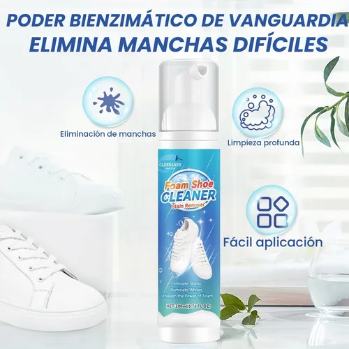 Vista 3 de White Shoe Cleaner, 6.76 Oz Shoe Cleaning Kit with Brush and Towel, Sneaker Cleaner Work on Leather, Knit, Canvas, Suede, PU