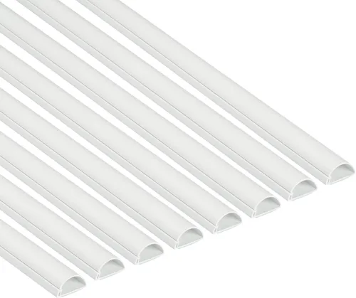 Vista 20 de D-Line Paquete de accesorios para cubierta de cable, solo para uso con longitudes de 0.78 pulgadas de ancho x 0.39 pulgadas de alto Blanco