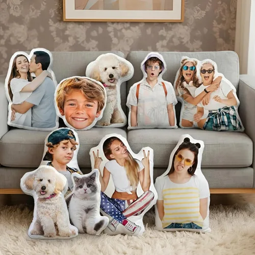 Vista 8 de LOVELYPOD Almohada facial personalizada, regalos para novio, novia, almohada de fotos personalizada, regalo divertido para pareja para cumpleaños