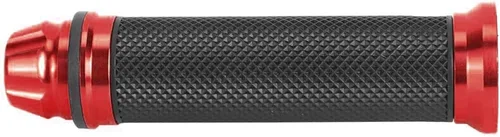 Vista 8 de Manillar de motocicleta, manillar de goma de aluminio para motocicleta, compatible con mango de bicicleta de 7/8 (rojo)