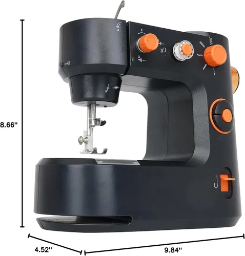 Vista 7 de Máquinas de coser pequeñas, máquina de coser portátil para principiantes con 12 puntadas integradas y costura inversa, máquina de reparación