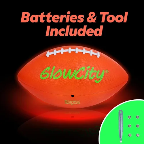 Vista 4 de GlowCity Balón de fútbol que brilla en la oscuridad, tamaño 3/6, regalos de pelota iluminada para niños, jóvenes y adolescentes, fútbol brillante