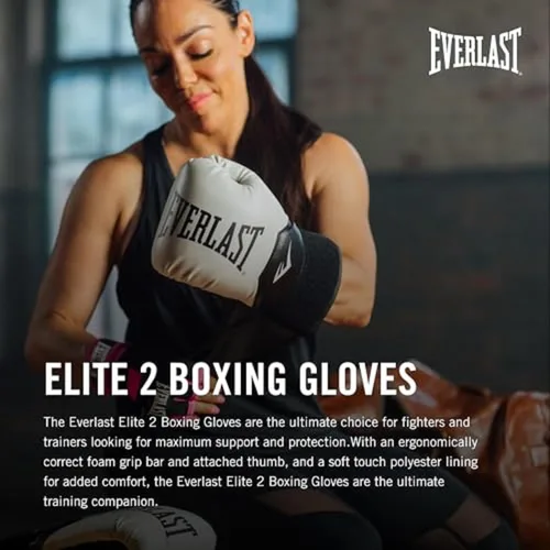 Vista 2 de Everlast Guantes de boxeo Elite 2 Blanco/Negro