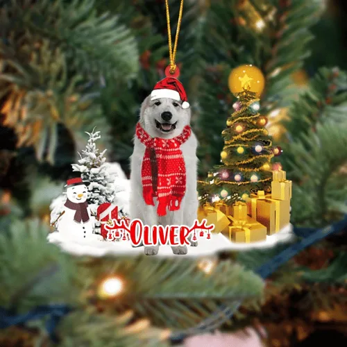 Vista 178 de NAZENTI Adorno personalizado de gato abisinio con árbol de pino, adorno de Navidad personalizado para perros amantes de las mascotas, colgante
