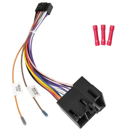 Vista 7 de Radio Stereo Wiring Harness Adapter Replacement for Hyundai Kia Conector de radio de 36 pines, arnés de cable estéreo ISO de 16 pines compatible