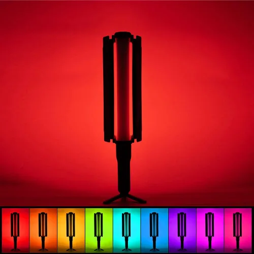 Vista 4 de VILTROX Kits de varita de iluminación de video de fotografía de 18 W con soporte de trípode de 79 pulgadas de alto, palo de fotografía, varita