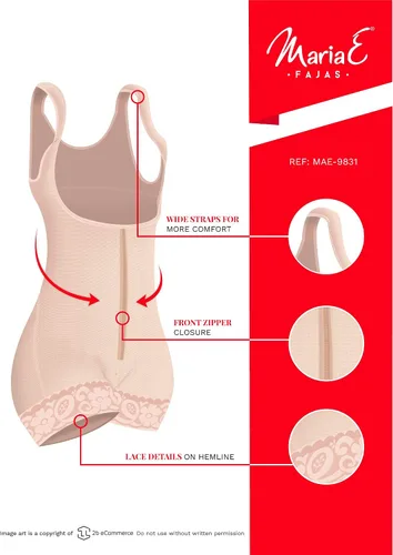 Vista 5 de MARIAE - Body de compresión firme para mujer Fajas Colombianas