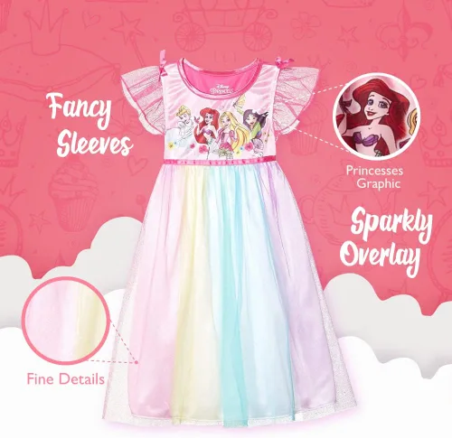 Vista 4 de Disney Vestido de fantasía de princesa para niña pequeña