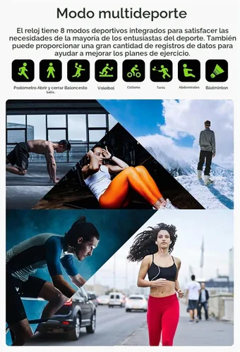 Vista 5 de Reloj inteligente para hombres y mujeres para teléfonos Android iOS compatible con iPhone, pantalla táctil completa rastreador de fitness