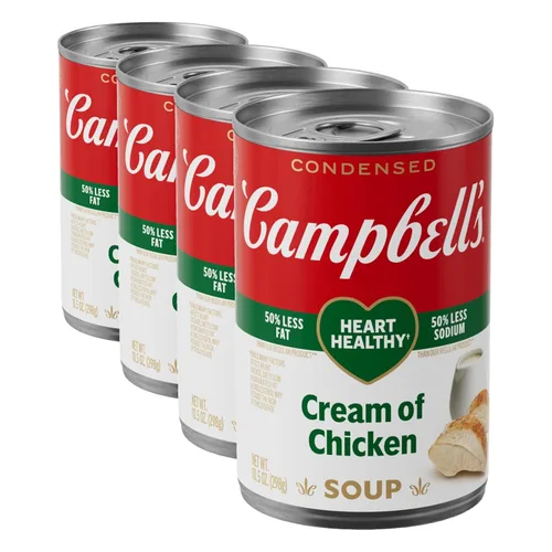 Vista 11 de Campbell's Sopa Condensada de Crema de Pollo 98% Libre de Grasa, Lata de 10.5 oz (Paquete de 12)