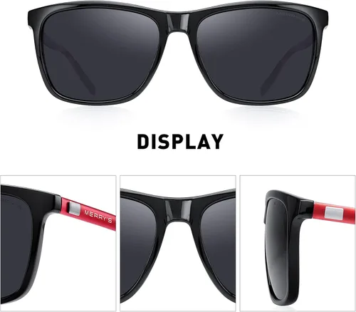 Vista 3 de MERRYS Gafas de sol polarizadas para mujer de aluminio para conducir rectangulares para hombres y mujeres