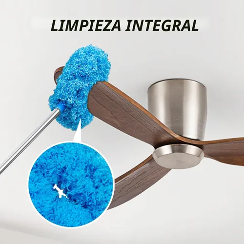Vista 4 de DRQ Limpiador de ventilador de techo con poste de extensión de 13-81 Azul