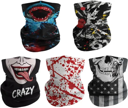 Vista 34 de Máscara facial para hombres y mujeres, protección solar UPF 30+, transpirable, bandana para motocicleta, senderismo, pesca