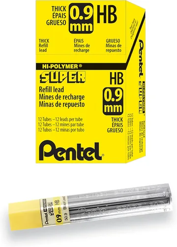 Vista 15 de Minas de Pentel Super Hi-Polymer, Gris