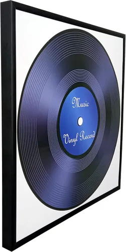 Vista 4 de Paquete de 2 marcos de aluminio de metal negro para álbum de música de 12.5 x 12.5 pulgadas, hecho para mostrar portadas de álbumes de vinilo LP, se
