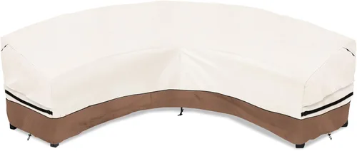 Vista 31 de okcool Funda modular para exteriores, fundas para muebles de patio en forma de L para muebles seccionales de 6 plazas, 85 pulgadas de largo x 32