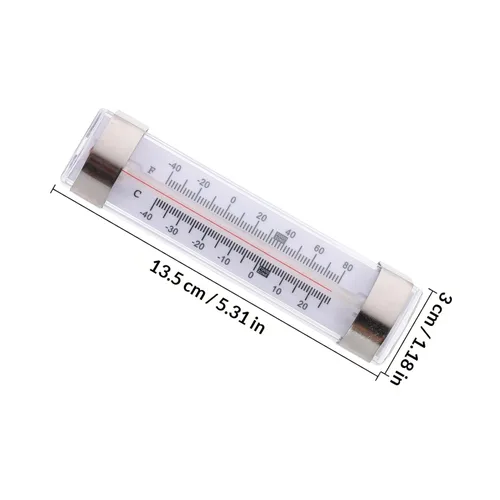 Vista 2 de 6 Pack Refrigerator Thermometer Dual Scale Celsius Fahrenheit for Freezer