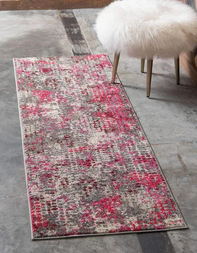 Vista 11 de Tapete Unique Loom colección Jardin para múltiples áreas, abstracta, vibrante, Polipropileno, Gris/Marrón