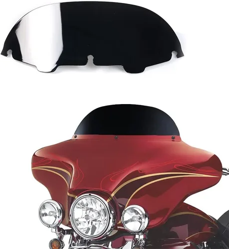 Vista 14 de Parabrisas negro de 4.5" para motocicleta, compatible con Harley Davidson Touring Street Glide Electra Glide FLHT FLHTCU Ultra Classic Glide FLHX