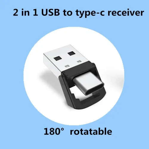 Vista 6 de Presentación Clicker Tipo C/USB A 2 en 1 PowerPoint Control remoto Presentador inalámbrico con hipervínculo y receptor de control de volumen PPT