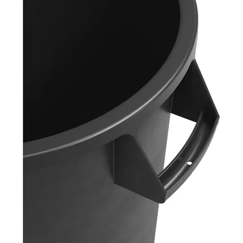 Vista 4 de SPARTA Bronco - Contenedor de basura redondo para desechos, 10 galones, color negro, paquete de 6