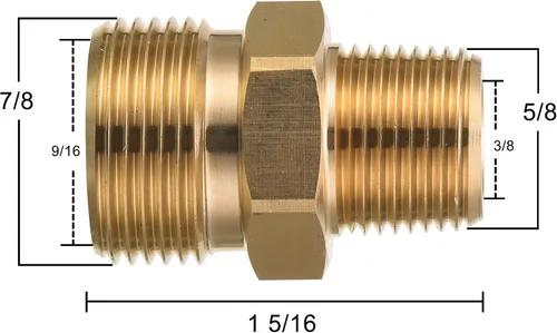 Vista 3 de M MINGLE - Ajuste para lavadora de presión M22, adaptador macho NPT de 3/8 pulgadas a macho M22 de 14 mm, 4500 PSI
