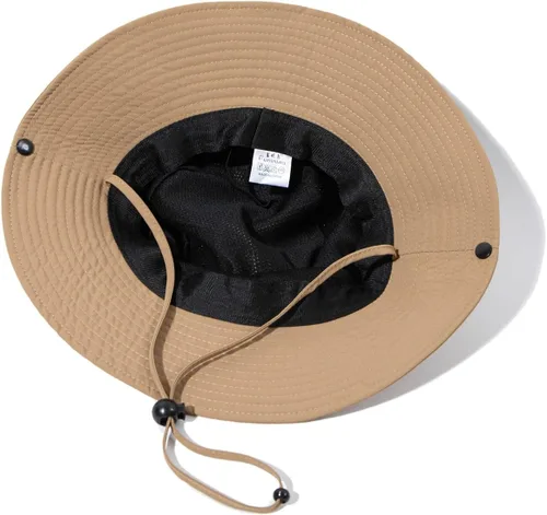 Vista 9 de CLAPE Sombrero de pescador para exteriores, impermeable, UPF 50+, ala Boonie para mujeres y hombres, ligero para senderismo, safari, sombrero