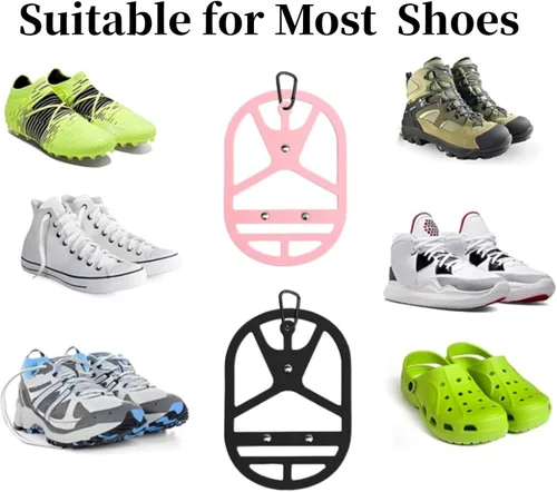 Vista 2 de Funda para zapatos, clips de silicona para mochilas, colgador de zapatos más bolsa de zapatos, soporte para zapatos deportivos, accesorio de zapatos