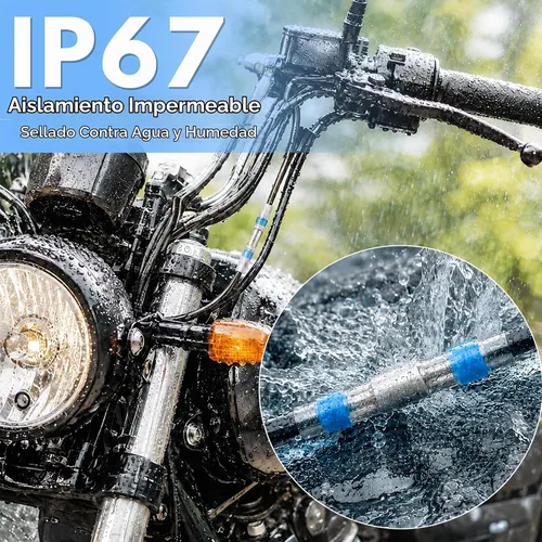 Vista 5 de Kuject Kit de Conectores de Cable de Sellado de Soldadura Termorretráctil 120 PCS, Conector de Tope Impermeable Terminales Eléctricos