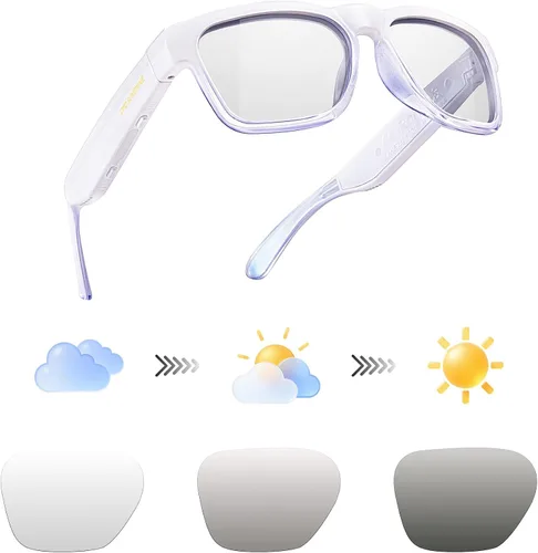 Vista 14 de OhO sunshine Gafas de sol de audio Bluetooth, gafas deportivas ligeras de oído abierto, tiempo de reproducción de 10 horas, resistente al agua
