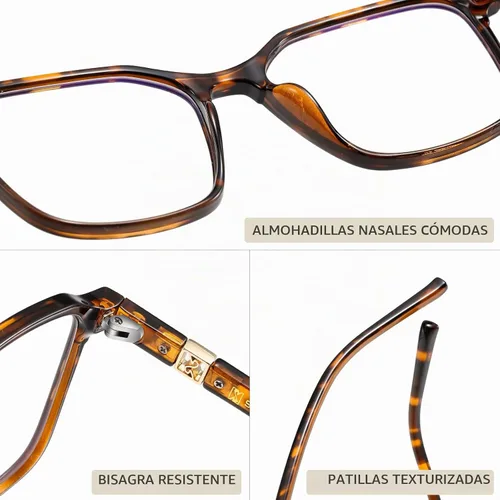 Vista 7 de Blue Light Blocking Glasses Anti Computer Glare For Gaming Work 1