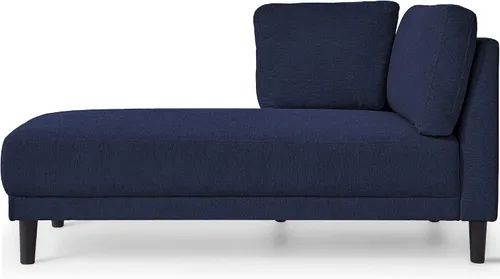 Vista 8 de Anwick Chaise Lounge - Silla reclinable tapizada para interiores, moderna y tapizada para sala de estar, dormitorio, sofá cama (azul marino)