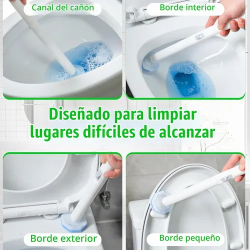 Vista 6 de 40 recambios de varilla de inodoro para Clorox, 4 almohadillas de repuesto para limpiador de inodoros para sistema de varita Clorox, cepillo