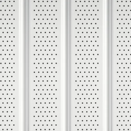Vista 2 de CertainTeed Soffit de vinilo universal triple de 4 pulgadas totalmente ventilado, gris granito, 12 pies, 16