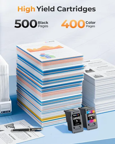 Vista 3 de E-Z Ink 245XL y 246XL Cartucho de tinta para impresoras Canon, reemplazo para Canon 245XL 246XL, paquete combinado para tinta Canon 245 y 246
