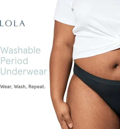 Vista 3 de LOLA Ropa interior lavable para el período, ropa interior de época para mujer, ropa interior de bikini de algodón para mujer