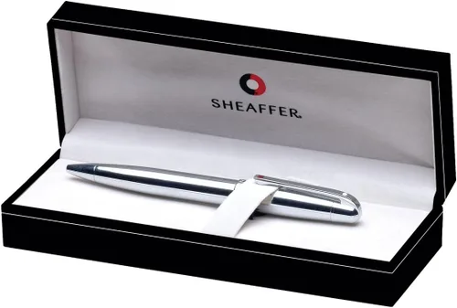 Vista 2 de Sheaffer Bolígrafo 500, cromo brillante, ribete de placa cromada (E2933051)