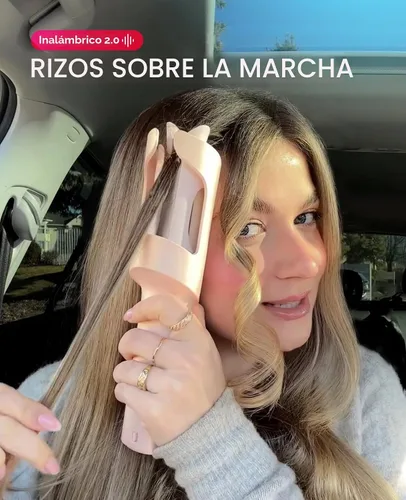 Vista 4 de Rizador Inalámbrico Automático TYMO - TYMO CurlGo de 1 Pulgada, Rizador Giratorio de Varilla para Ondas de Playa, Rizadores de Pelo Portátiles