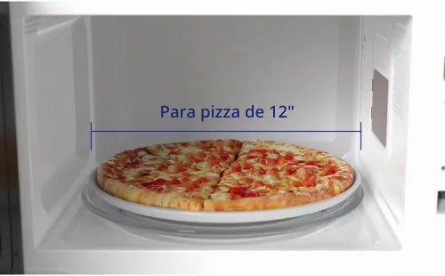 Vista 6 de Emerson MW1101B-A Horno microondas de encimera con control de botón, pantalla LED de 1000 W, 10 niveles de potencia, 6 menús automáticos, plato