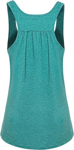 Vista 26 de Cestyle - Camiseta sin mangas para mujer, cuello redondo, corte holgado, para entrenamiento