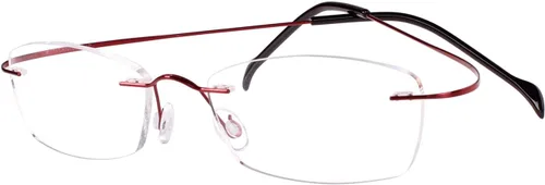 Vista 9 de Agstum Titanium Rimless Flexible Frame Hingeless Optical Eyeglasses Negro