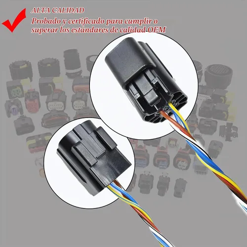 Vista 7 de Sensor de oxígeno Conector O2 4 Arnés de cableado Pigtail Plug Reemplazo para Nissan Micra March Note E11 Tiida Qashqai NV200 05-14