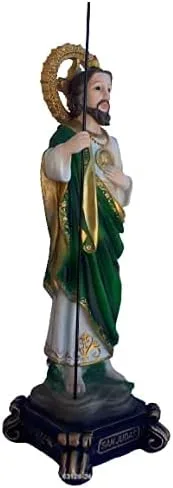Vista 5 de San Judas Tadeo Con Aureola - Figura religiosa de San Judas Tadeo, 24 pulgadas, nueva