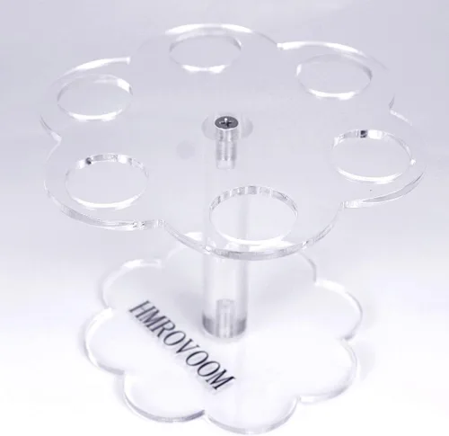 Vista 3 de Platos para Helado/Soporte de Helado Acrílico (6 agujeros en forma de flor)