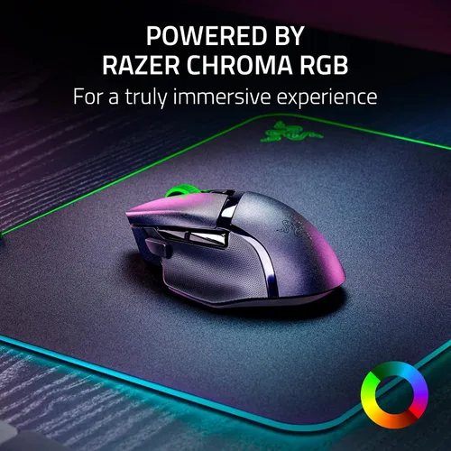 Vista 7 de Razer Basilisk V3 X HyperSpeed Ratón Inalámbrico Personalizable para Juegos: Interruptores Mecánicos Gen-2-5G Sensor Óptico Avanzado 18K - Chroma
