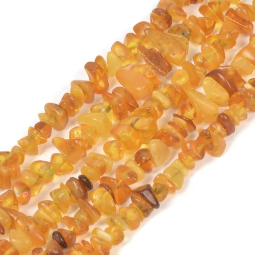 Vista 17 de Chips Amber Natural Gemstone Freedom Chips Cuentas sueltas de 0.433-0.472 in para hacer joyas, manualidades, 16 pulgadas