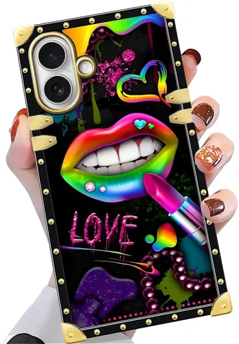 Vista 88 de Funda compatible con iPhone X/Xs, TPU suave de lujo y parte trasera de policarbonato duro para niñas y mujeres, funda protectora a prueba de golpes