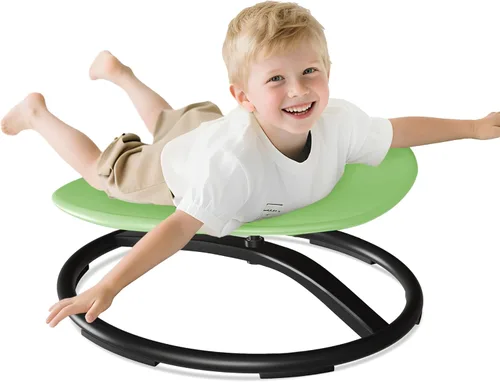 Vista 9 de Silla giratoria de tamaño grande de 21 pulgadas de largo x 19 pulgadas de ancho para niños autistas, silla giratoria sensorial para niños pequeños