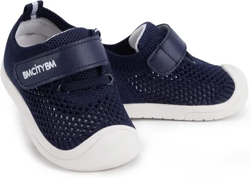 Vista 2 de BMCiTYBM Zapatos para caminar de malla transpirable para bebés, niños y niñas, ligeros, antideslizantes, para primeros pasos, 6, 9, 12, 18, 24 meses